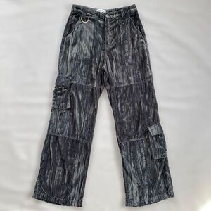 Pretty Garbage Griseta Velour Wide Leg Cargo Pants